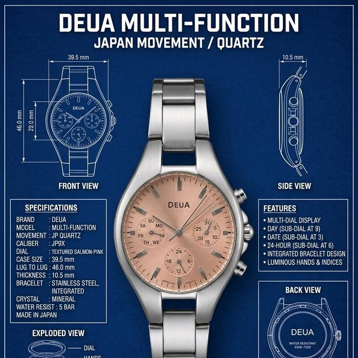 JAM TANGAN SEKEN BEKAS SECOND SEIKO ALBA DEUA SALMON TANK
