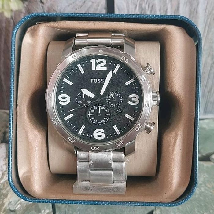 Fossil Watch Stainless Steel Silver ( JR1353) Free 1x Ganti Baterai