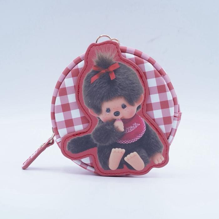 Monchhichi Pouch Coin Dompet Koin Kecil Keychain Gantungan Kunci Bag Charm Plushie Plush Moncici Cut