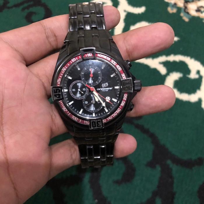 Chronomaster CM1028MC Jam Tangan Pria dengan Tali Stainless Steel dan Dial Hitam Elegan