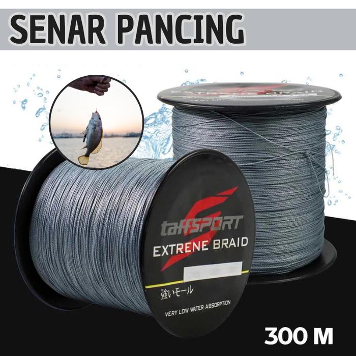 Senar Pancing PE 1.2 Tali Benang 0.18mm Memancing Fishing Line Spectra Soloplay Extreme 300M Kuat An