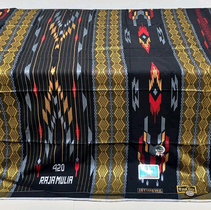 Sarung Raja Mulia 420 Sutra Sintetis Premium Exclusive Asli Tenun Tradisional Istimewa