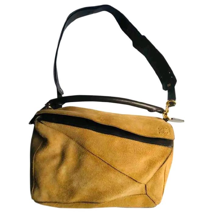 loewe puzzle bag brown tan medium