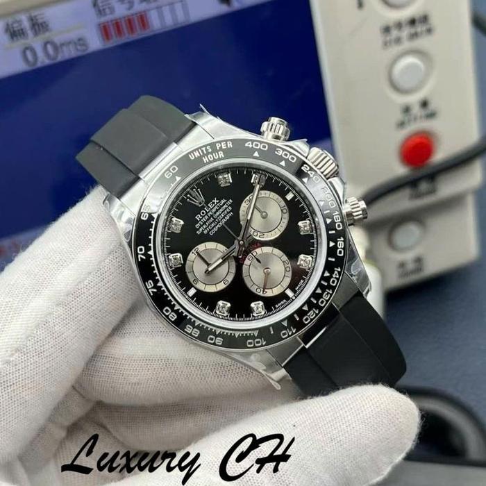 RolexWatches Cosmograph Daytona 126519LN Black Dial Oysterflex Strap QF Factory 40mm