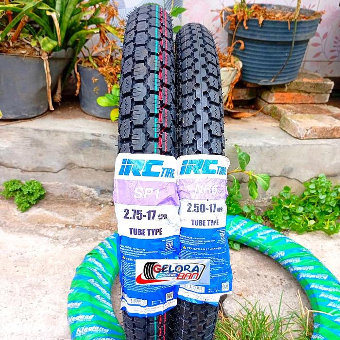 Ban Irc Nr6 250-17 Ban IRC SP1 275-17 tubetype bukan tubeles ban montor Supra Revo satria smash Shog