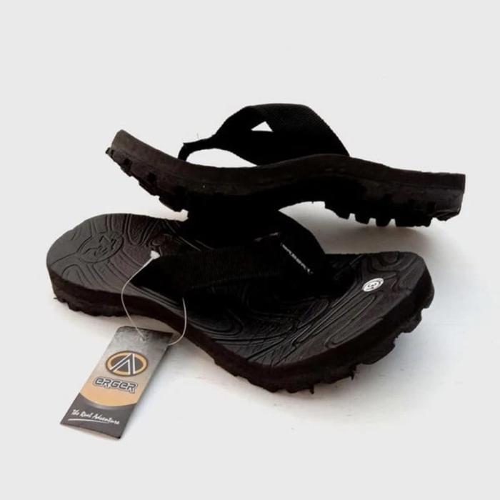 Sandal Jepit Gunung Eiger Outdoor Pria Wanita Termurah Sendal Karet Hitam polos anti slip