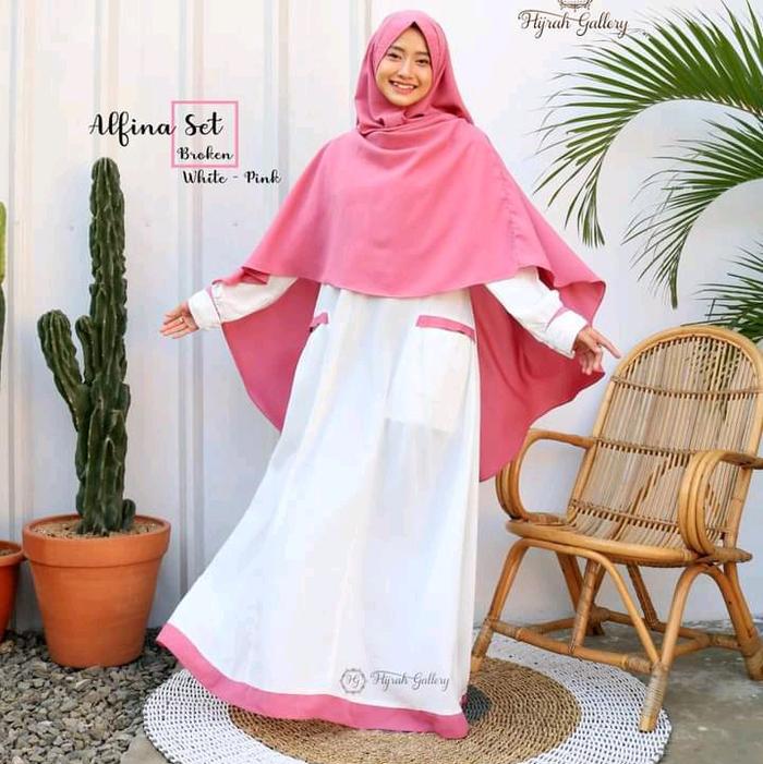 Alfina Set (Wolfis) - Gamis Muslimah