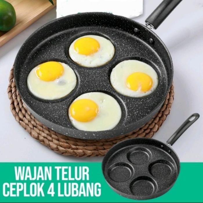 {BG} Teflon 4 Lubang Anti Lengket Wajan Penggorengan Telur Ceplok /  Pancake 4 Lubang Multifungsi Pa