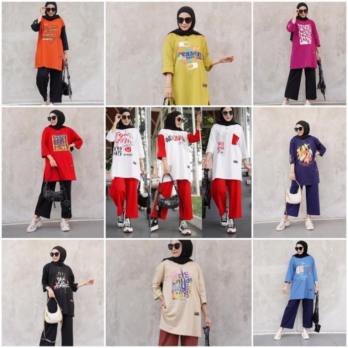 Set Tunik Oversize Celana Kulot by GYL AUTHENTIC Berkualitas