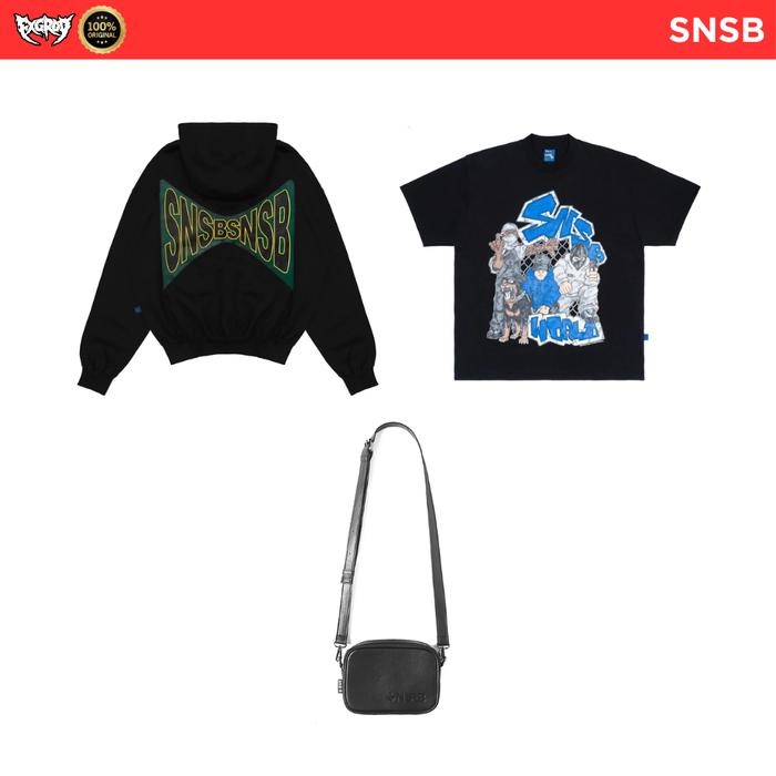 (100% original) SNSB - Hoodie Goblin Black, Tshirt Crew Black, Cash Bag Black