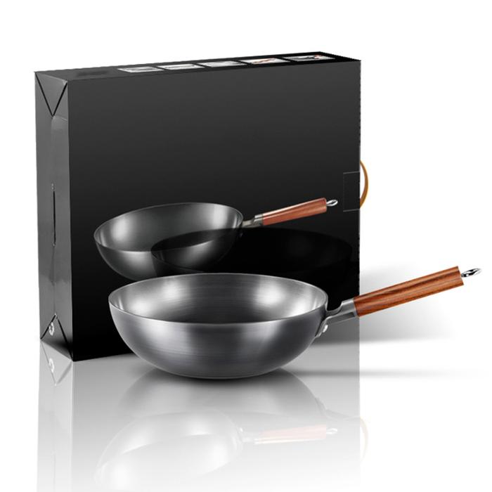 High Quality Iron Wok Traditional Handmade Iron Wok Pan Non-stick Pan