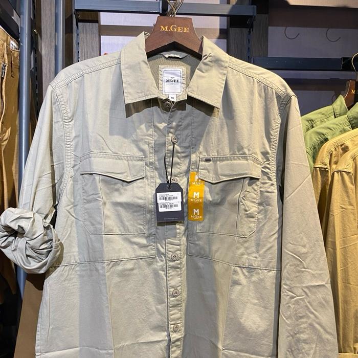 MGEE Kemeja Tactical Lengan Panjang Pria Bahan Katun Original MGEE GORDON CKPR 075 Light Green
