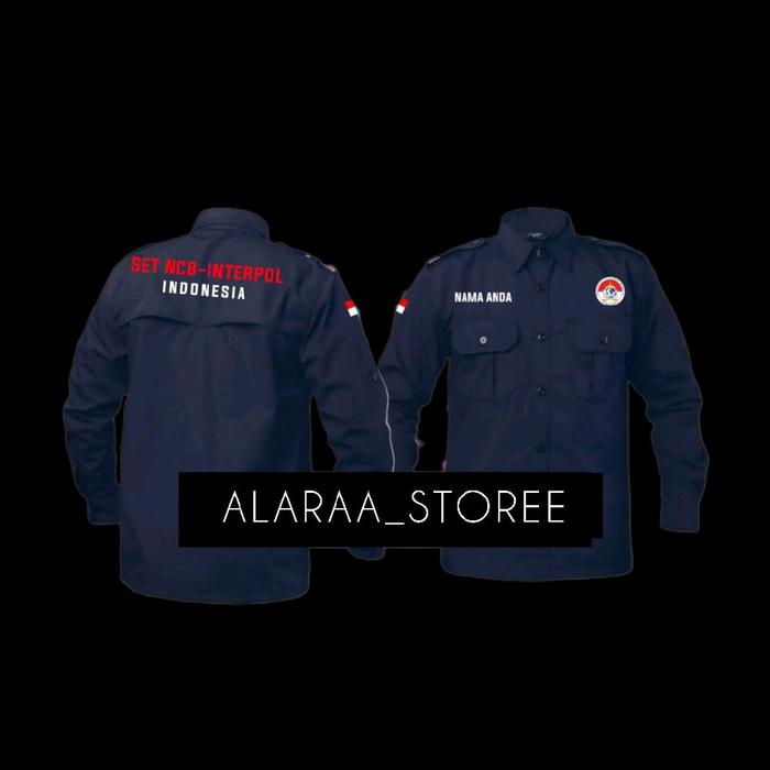 Kemeja Tactical Pdh SET-NCB INTERPOL INDONESIA (MENERIMA CUSTOM LOGO BORDIL) Pria