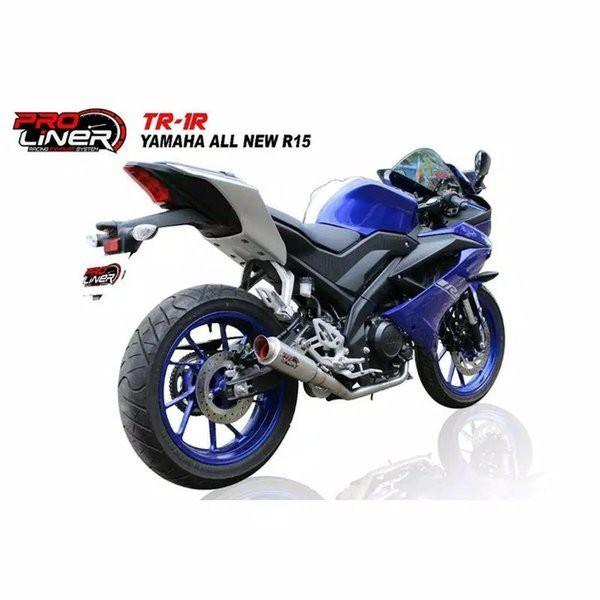 KNALPOT ALL NEW  R15 VVA V3 PROLINER TR1 R SHORT TITAN BERKUALITAS ORI