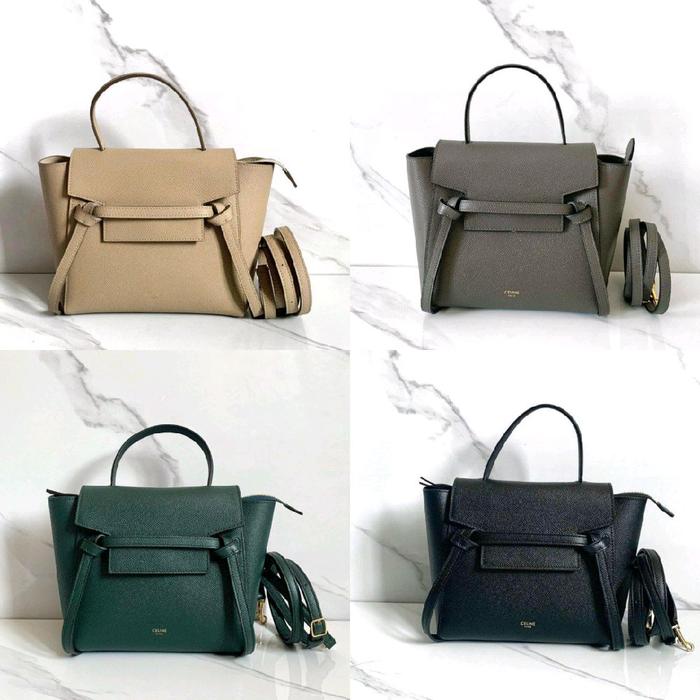 Celine Nano Belt Bag in Light Taupe & Dark Grey