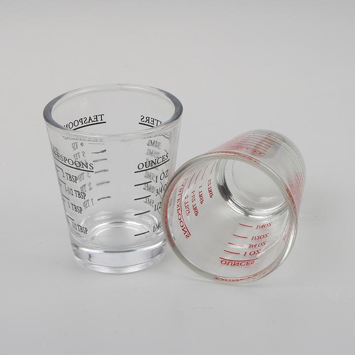50ml/100ml Thickened Graduated Glass Oz Ounce Cup Measuring Cup Shot