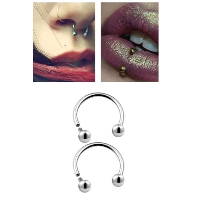 Anting Piercing Septum Bulat Terbaru dDari Titanium Stainless Steel Anti Karat Dan Luntur Untuk Pria