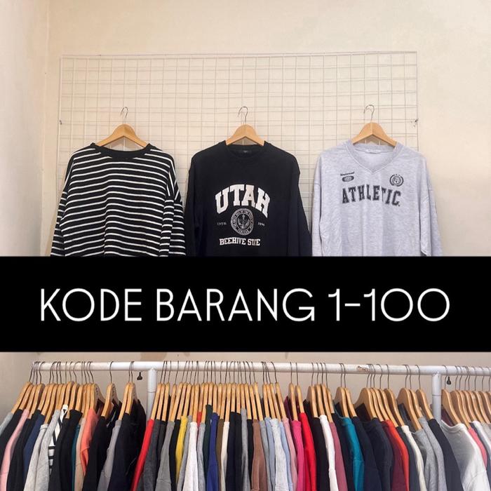 HOODIE CREWNECK CN MOTIF POLOS HALFZIP RAJUT KODE BARANG 1-100