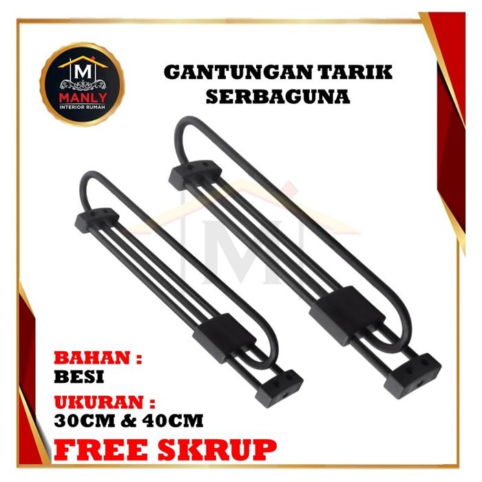 READY Gantungan Panci Serbaguna Tarik Dorong Panjang Rak Lemari Kitchen Set Rak Gantung