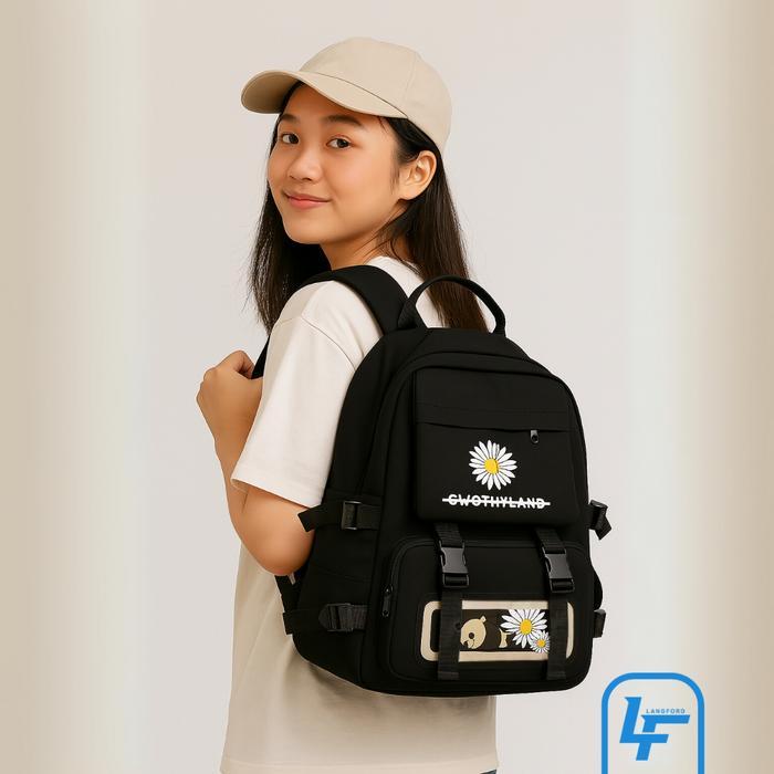 Lang Ford - Kiyowo / Tas Ransel Sekolah / Tas Ransel Wanita Remaja / Tas Hangout / Backpack Perempua