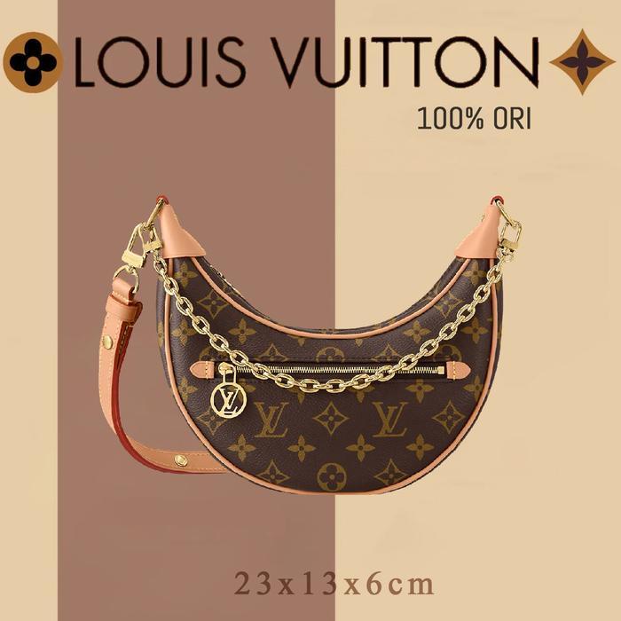 [100% 0Rl】LV LOOP TasWanita/Tas Selempang Wanita FashionSling Bag Chain Shoulder Bag [Box + dust bag
