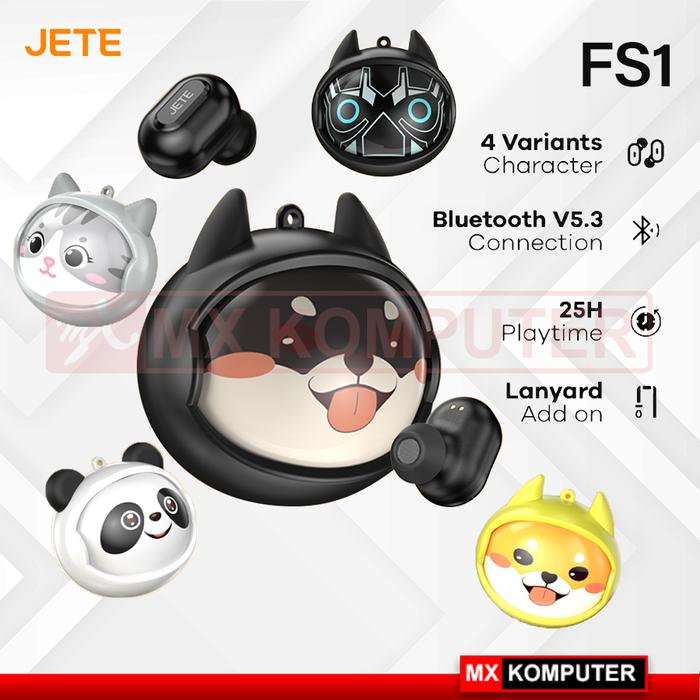 TWS Earbuds Headset Bluetooth Karakter JETE FS1