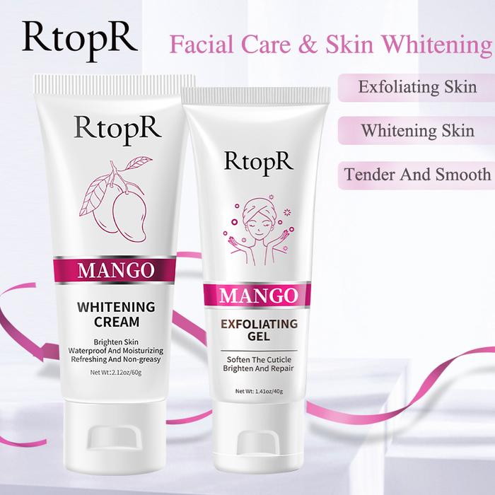 RtopR Glowing Skincare Paket Skincare Exfoliating Cream Whitening