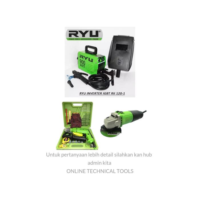 PAKET MESIN LAS RYU 900 W DAN BOR SET RYU 13MM/GURNDIA RYU 100-4