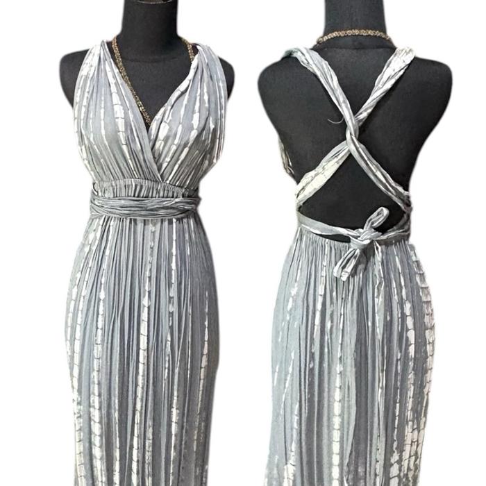 Dress Lilit Panjang - Long Dress Casual Bahan Rayon Adem Panjang 145 cm Ld 123 cm