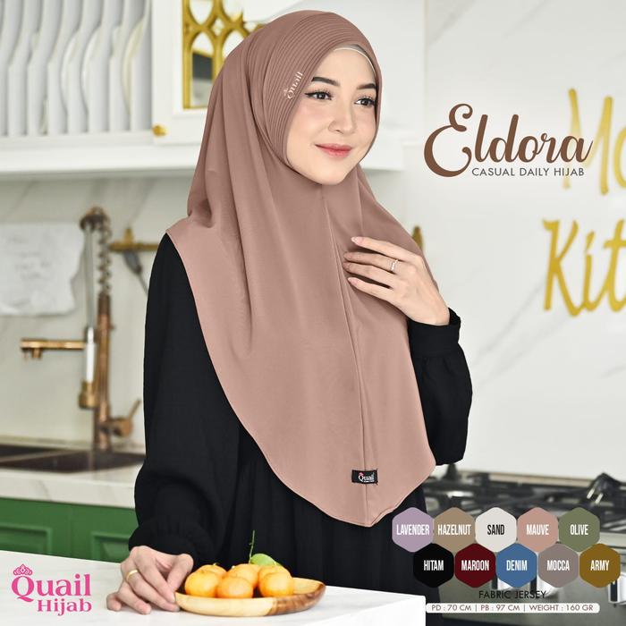 Eldora Hijab Daily Original Quail Hijab Instan Jersey original Quail Eldora Quail Hijab Instan Quail