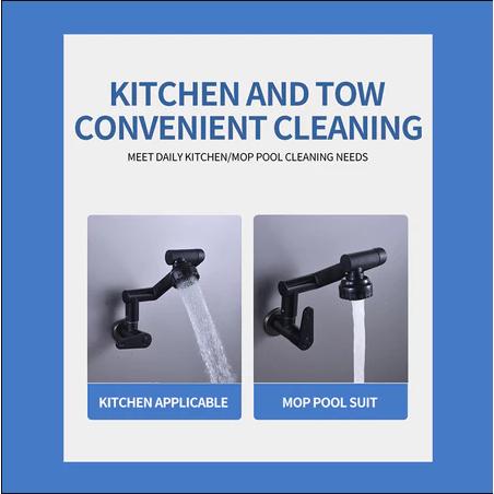 360 Kran Angsa Dapur Fleksibel/Kran Wastafel Shower Dinding/1080 Kran Wastafel Cuci Piring/Kran Show