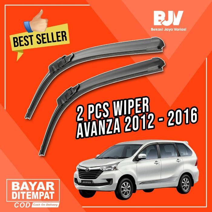(BISA COD) PROMO Wiper Mobil Frameless 2 PCS - Toyota All New Avanza 2012 - 2016