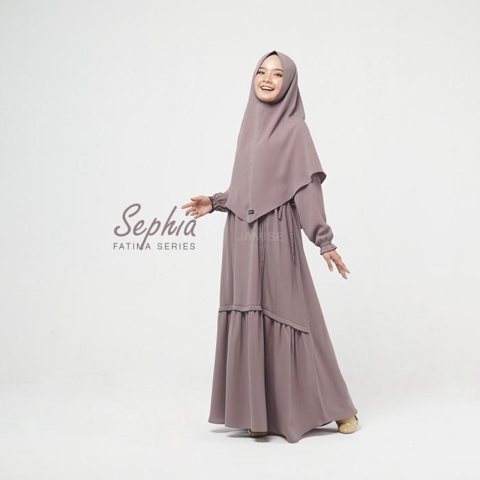 Murah Fatima Series - Sephia | Gamis Set by Jamise Non COD