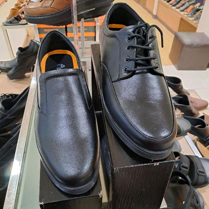 Dr.kevin Sepatu Kulit Pria Pantofel Kerja Hitam Shoes Sol Thermalplastik Karet Ringan Formal Ukuran