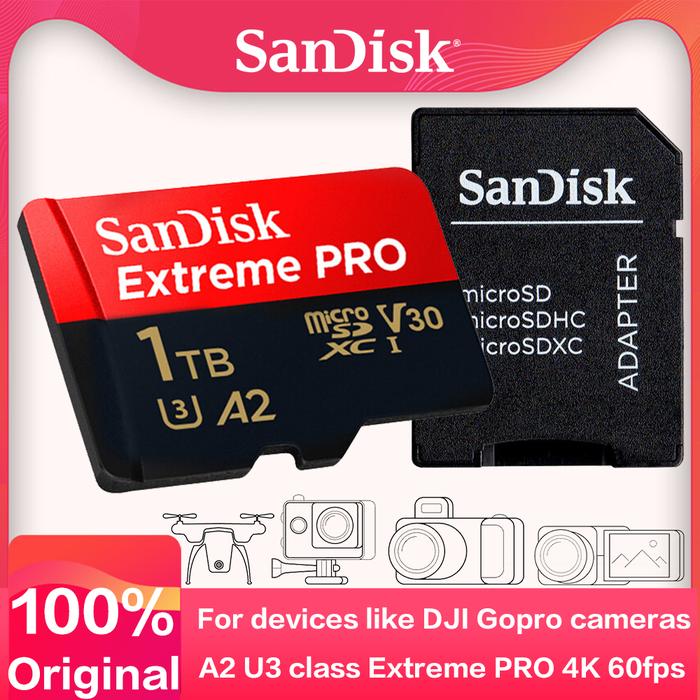 SanDisk Extreme Pro 1TB 512GB 128GB Flash Card TF Micro SD Memory
