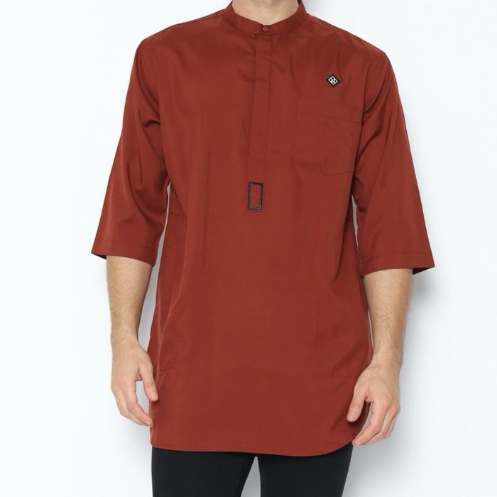 Kurta TAQI  Lengan 3/4 Atasan Muslim Pria Dewasa  Koko Lembut Nyaman