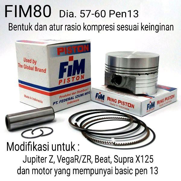 Piston Bore Up Mentah Jupiter Vega Z Beat Pen 13 57mm 58mm 58.5mm 59mm 60mm pen13 Jenong Fim Izumi 5