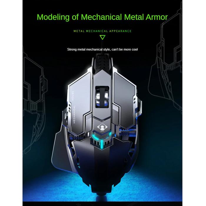 SMARTCOM ~ MK500 Mouse Gaming Specialist Backlight 12800 DPI Laptop Komputer PC