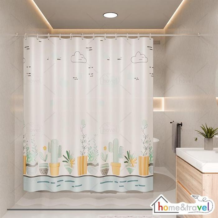 HVLSHOP Tirai Hordeng Kamar Mandi Motif Cantik Shower Curtain Waterproof Bahan Tebal