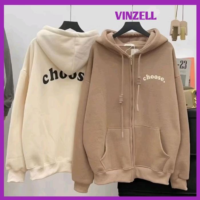 ( S - 6XL ) ZIP Hoodie Big Size CHOOSE Korean Street Style Ulzzang M L XXL 3XL 4XL 5XL 6L Jacket Ove