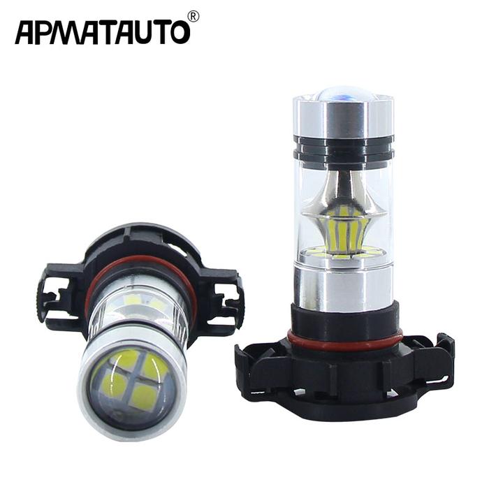 Terlaris, 2pcs White Canbus PSX24W 5202 H16 PS19W LED Bulbs For MINI
