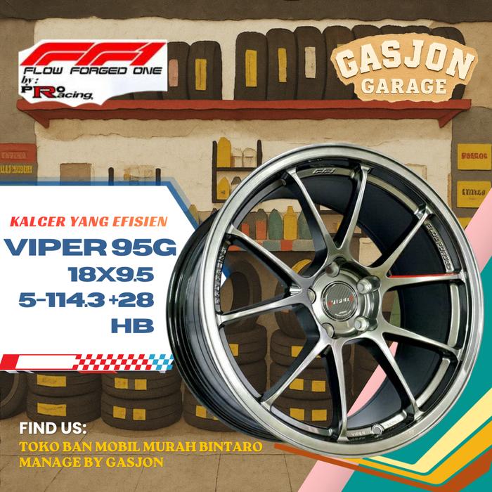 Velg Viper FF1 r18x9 5-114.3 et28 Bisa Paketan Dengan Ban. Velg Terbaik untuk Zenix, inova, crown, j