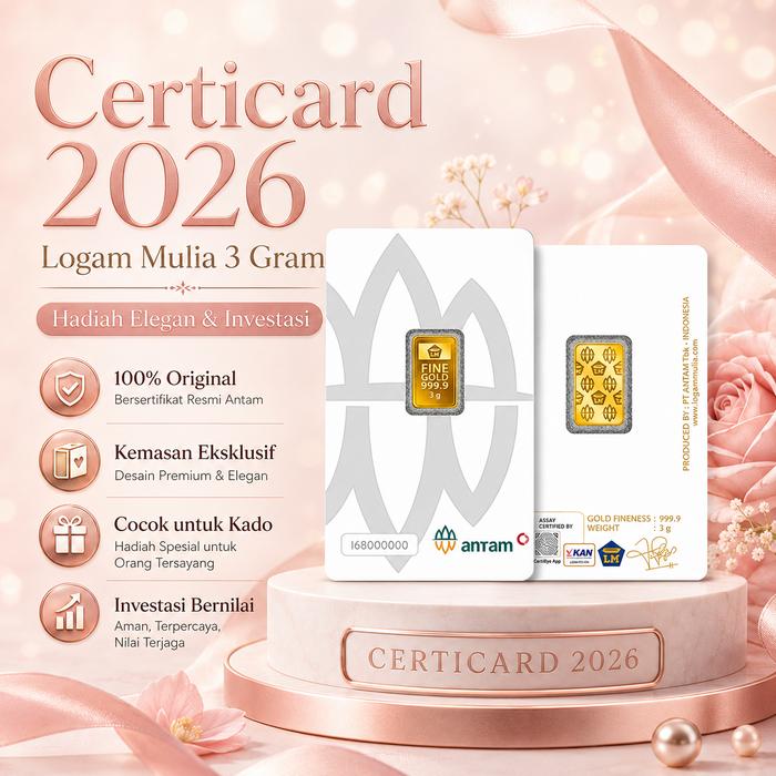 LOGAM MULIA UBS 3 GRAM PRESS 3 gr EMAS ASLI 24 KARAT