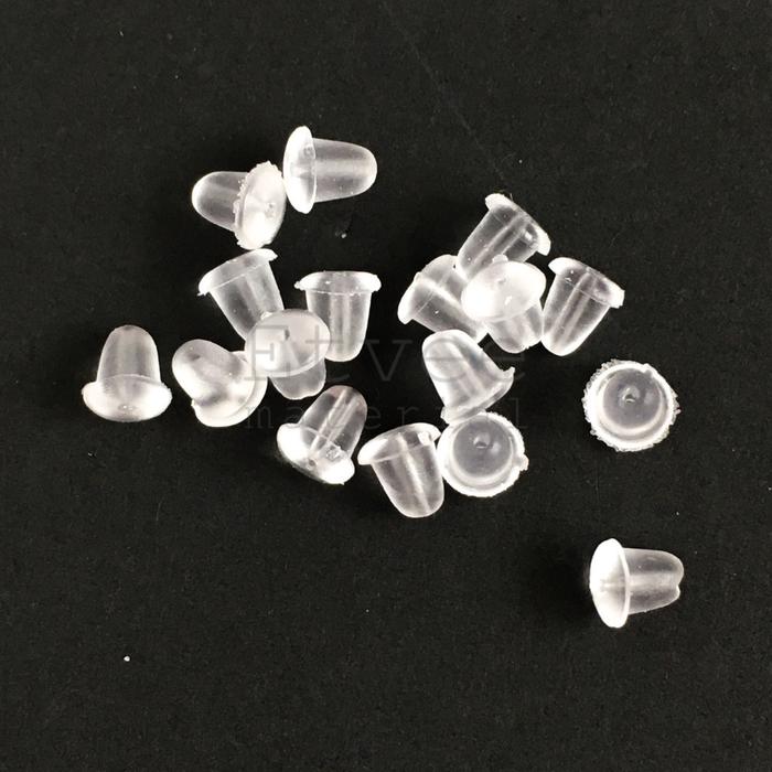 10PCS Earplug tutup stopper pantat anting karet silikon