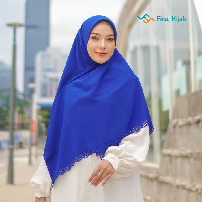 ORIGINAL FIRST HIJAB - Mayra Hijab Segiempat Cutting Laser 130x130 cm Bahan Wolfis | Hijab Syar'i RE