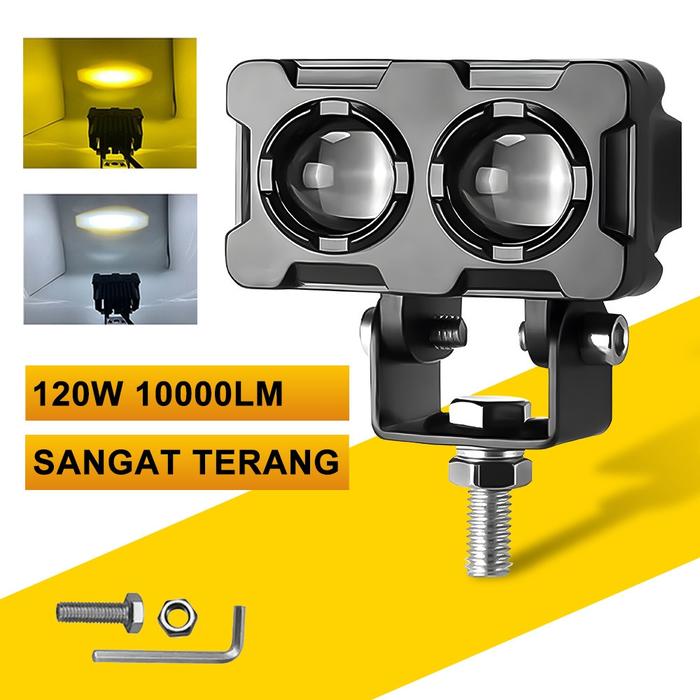 Lampu Tembak Sorot Led Laser 2 Mata Putih Kuning Anti Air Lampu Sorot Led Lampu Tembak Sql 2 Mata Po