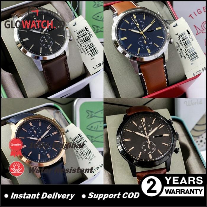 [Promo] Jam Tangan Pria 5338 5437 5436 5279 5280 5396 Leather Strap (Garansi 2 tahun) [ FS ]