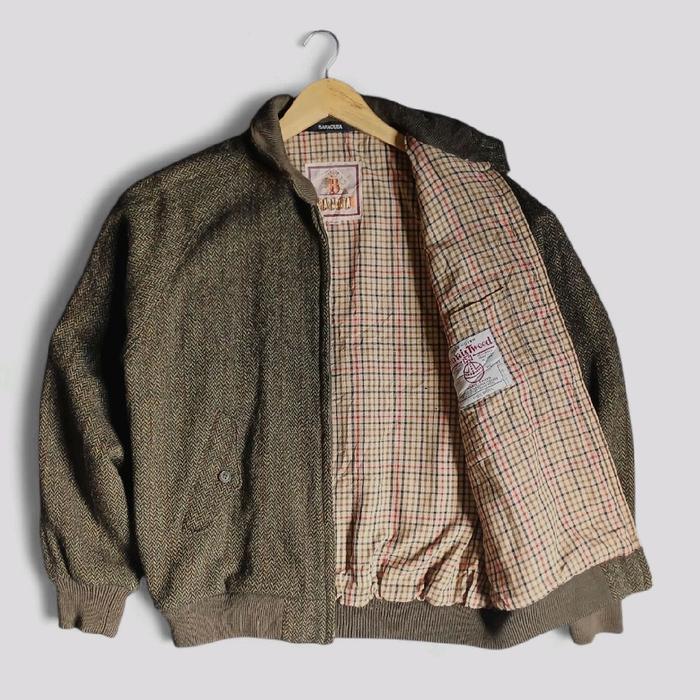 Jaket Harrington Baracuta x Harris Tweed Rare | Thriftshop