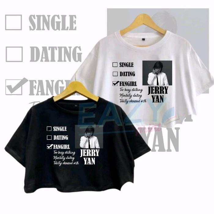 CROPTOP BAJU KAOS FAN GIRL JERRY YAN FF F4 FFOREVER TSHIRT TAIWAN CHINESE MANDADIN IDOL SINGER F-FOR