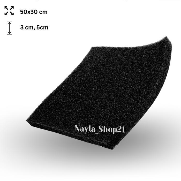 Busa Filter Aquarium Media Filter Penjernih Air 50x30  - Kapas Filter - Bio Foam - 50 x 30 x 5 cm
